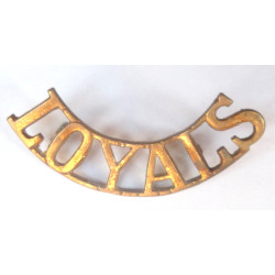 Loyal Regiment Brass Shoulder Title - British Army Military Insignia