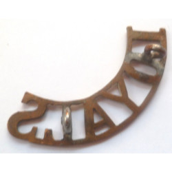 Loyal Regiment Brass Shoulder Title - British Army Military Insignia