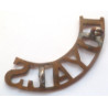 Loyal Regiment Brass Shoulder Title - British Army Military Insignia