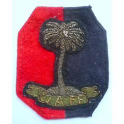 West African Frontier Force Cloth Bullion Badge WAAF - British Army Insignia