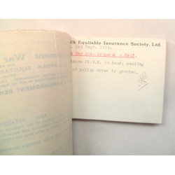 WW1 Aircraft and Bombardment Government War Risks Department Insurance Documents - British Army Military Insignia