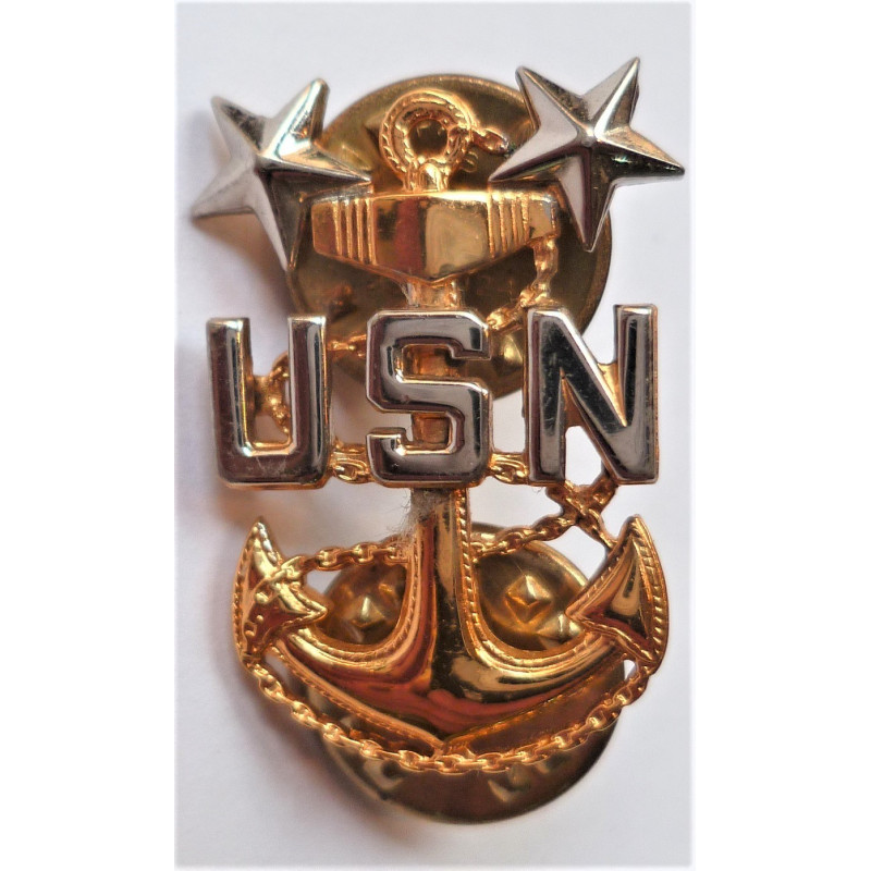 WWII United States Navy Master Chief Petty Officer Collar Device