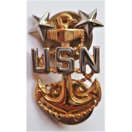 WWII United States Navy Master Chief Petty Officer Collar Device