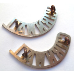 Pair Cornwall Territorial White Metal Shoulder Titles - British Army Military Insignia