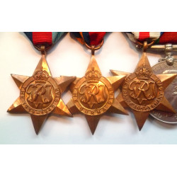 WW2 Medal Group Burma, France and Germany Star, Efficiency Decoration Medal