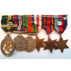 WW2 Medal Group Burma, France and Germany Star, Efficiency Decoration Medal