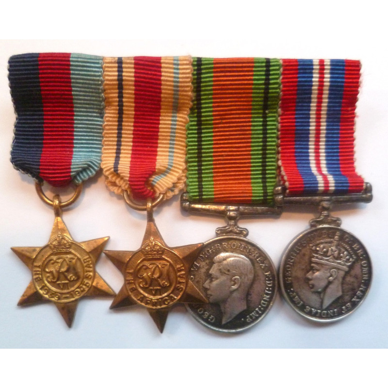 WW2 Medal Group Miniature 1939-45 Star, Africa Campaign Star