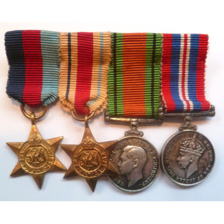 WW2 Medal Group Miniature 1939-45 Star, Africa Campaign Star