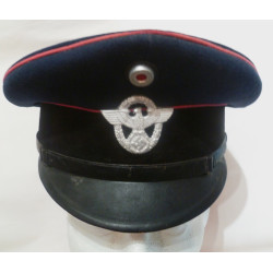 WW2 German Fire Protection Police NCOs Visor Cap by Alkero -  Third Reich Insignia