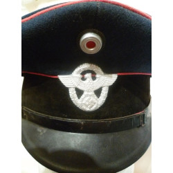WW2 German Fire Protection Police NCOs Visor Cap by Alkero -  Third Reich Insignia