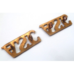 Pair Army Service Corps Brass Shoulder Titles ASC- British Military Insignia