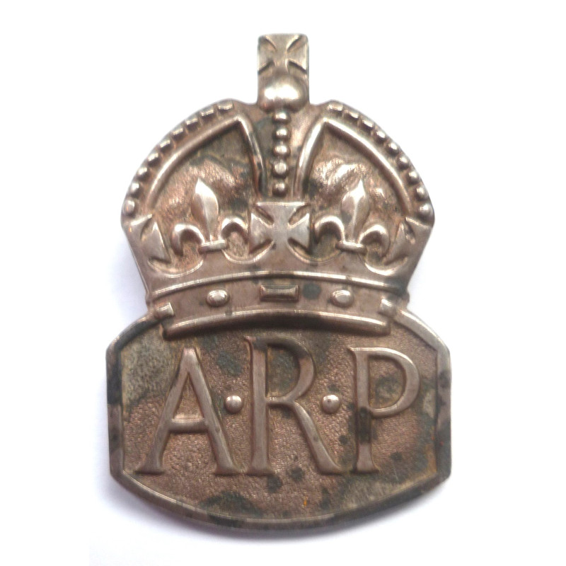 Air Raid Precautions Lapel Badge 1938 ARP- British Military Insignia