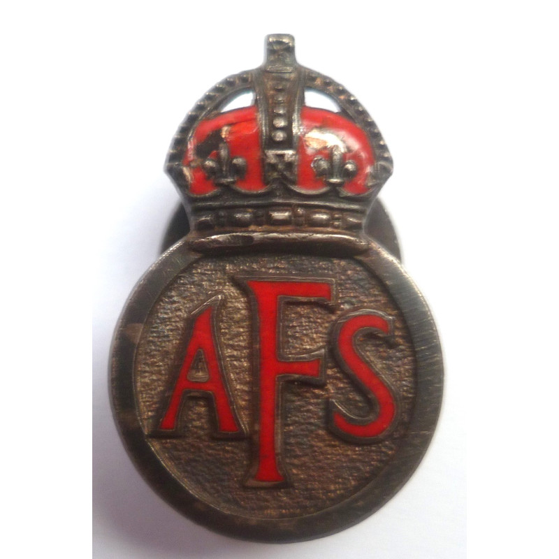 WW2 Auxiliary Fire Service Lapel Badge - British Military Insignia