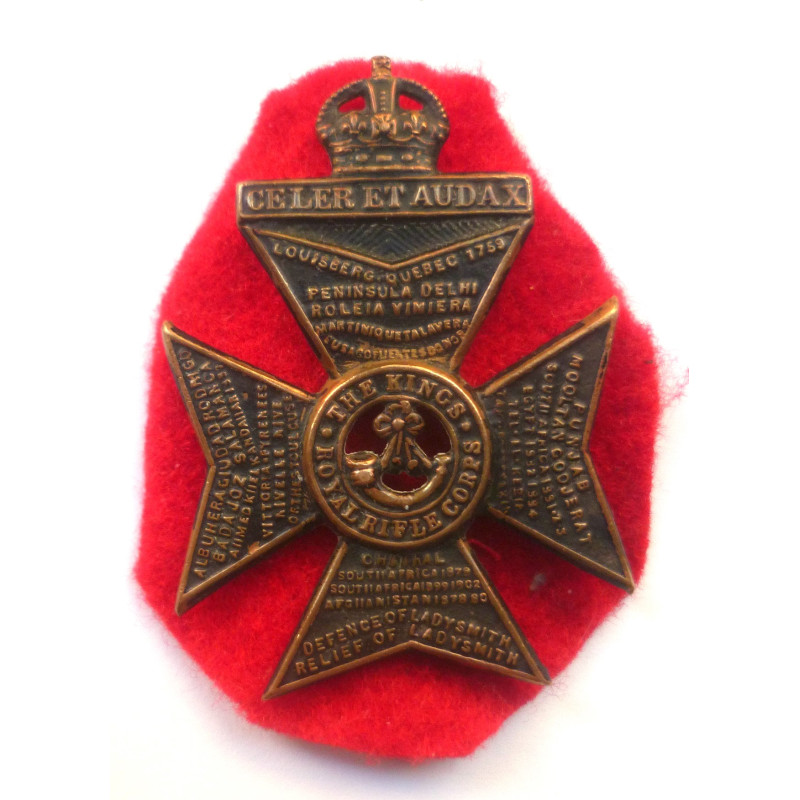The King's Royal Rifle Corps Cap Badge - British Military Insignia