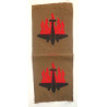 WW2 Pair 5th Anti-Aircraft Uncut Formation Sign - British Army Insignia
