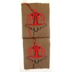 WW2 Pair 5th Anti-Aircraft Uncut Formation Sign - British Army Insignia