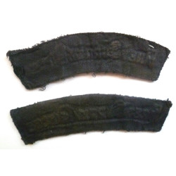 Pair First Surrey Rifles Cloth Shoulder Titles- British Army Insignia