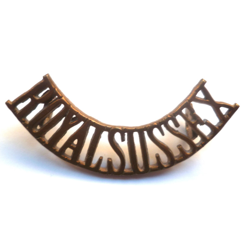 Royal Sussex Regiment Shoulder Title - British Military Insignia