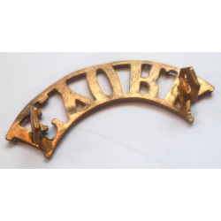 East Yorkshire Regiment Brass Shoulder Title - British Military Insignia