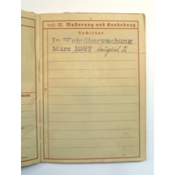 WW2 German Wehrpass To Heer Willy Voigt- Third Reich Insignia