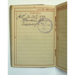 WW2 German Wehrpass- Third Reich Insignia