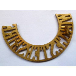 Worcestershire Regiment Brass Shoulder Title - British Military Insignia