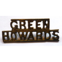 Green Howards Regiment Brass Shoulder Title - British Military Insignia