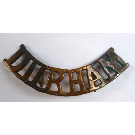 Durham Light Infantry Regiment Brass Shoulder Title - British Military Insignia