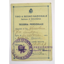 (Italy) ONB. Opera Nazionale Balilla Card + Shooting Membership