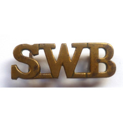 South Wales Borders Regiment Brass Shoulder Title - British Military Insignia
