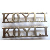 Kings Own Yorkshire Light Infantry Brass Shoulder Title - British Military Insignia