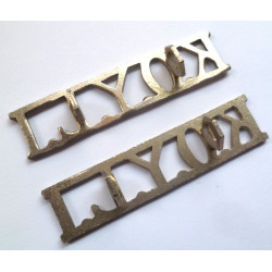 Kings Own Yorkshire Light Infantry Brass Shoulder Title - British Military Insignia