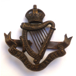 Connaught Rangers Officers Bronze Cap Badge - British Military Insignia