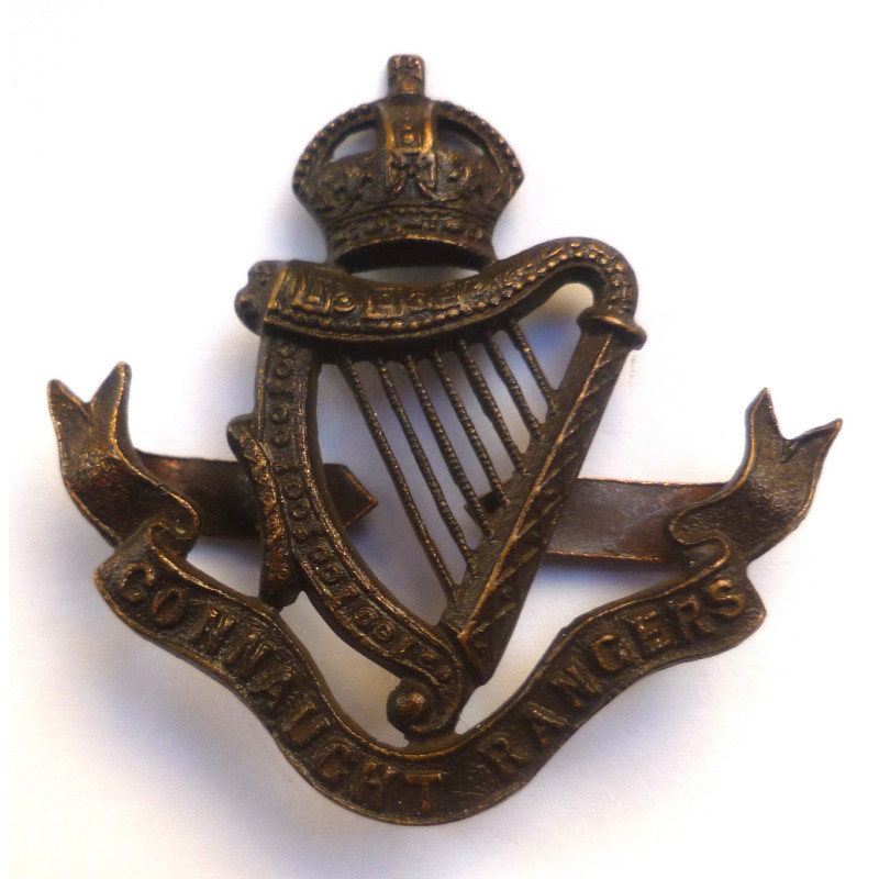 Connaught Rangers Officers Bronze Cap Badge - British Military Insignia