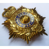 Royal Marines Enameled Helmet Plate Queen's Crown - British Military Insignia