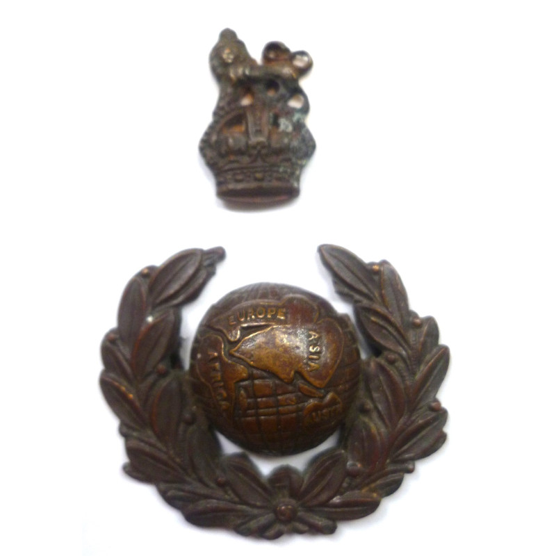 Royal Marines Officers Bronze Cap/Beret Badge - British Military Insignia