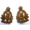 Pair Royal Army Ordnance Corps Collar Badges - British Military Insignia