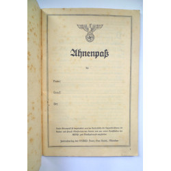 Ahnenpass/Ancestral Passport Document - German Third Reich