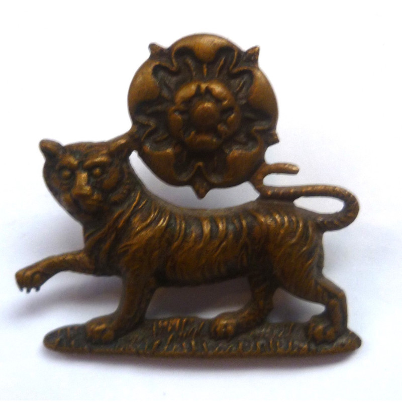 York & Lancaster Bronze Officers Collar Badge - British Military Insignia