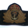 WW2 Royal Navy Officers Bullion Cap Badge - British Military Insignia