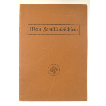 Family Booklet for Recording, Births Marriages and Deaths - German Third Reich