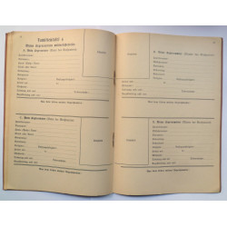 Family Booklet for Recording, Births Marriages and Deaths - German Third Reich