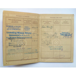 Arbeitsbuch, German State Labour Record Book - German Third Reich