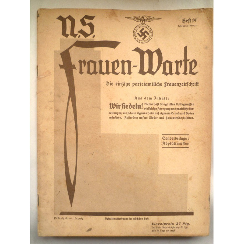 N.S.Frauen Warte Magazine 1934/35 - German Third Reich