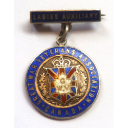 Silver Medallion The Great War Veterans Association Canada- Ladies Auxiliary
