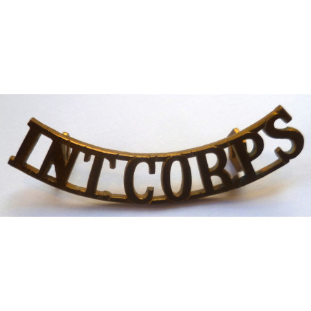 Intelligence Corps Brass Shoulder Title - British Military Insignia