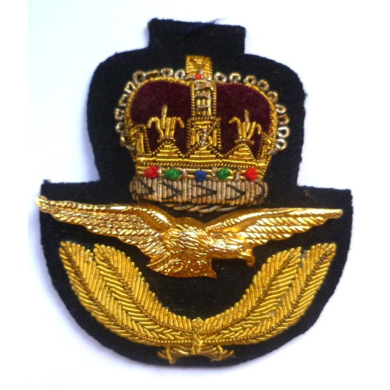 Royal Air Force Bullion Officers Hat Badge - British Military Insignia
