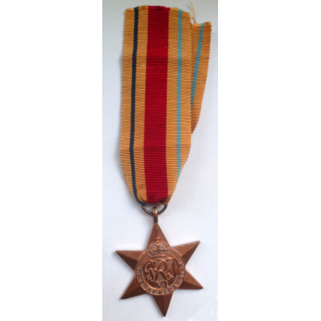 WW2 The Africa Star Medal Named on Reverse - British Military Campaign Insignia