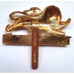 The King's Own Royal Regiment (Lancaster) Staybrite Cap Badge - British Army Military Insignia