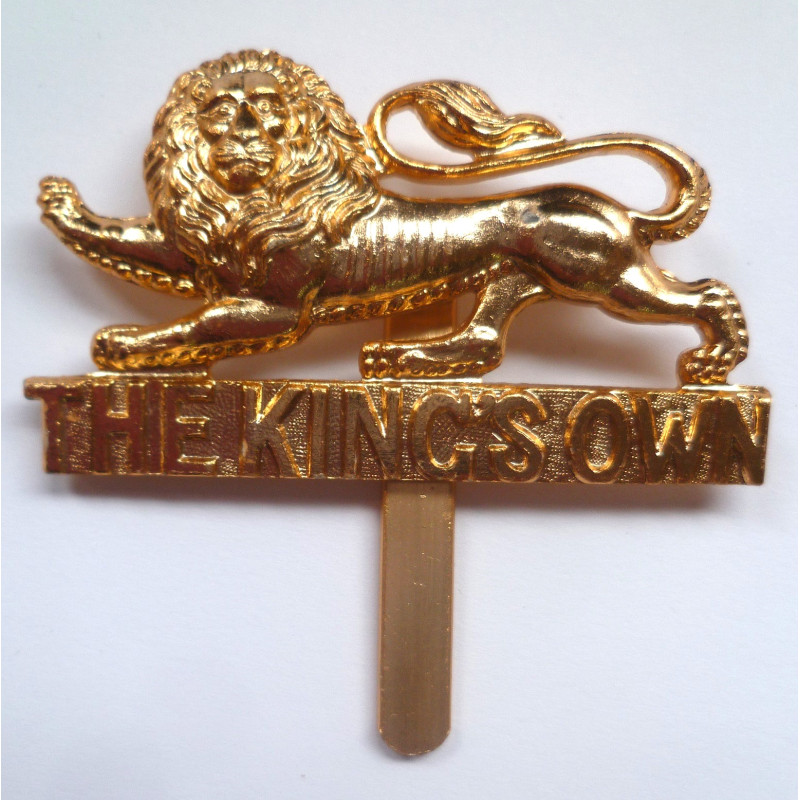 The King's Own Royal Regiment (Lancaster) Staybrite Cap Badge - British Army Military Insignia